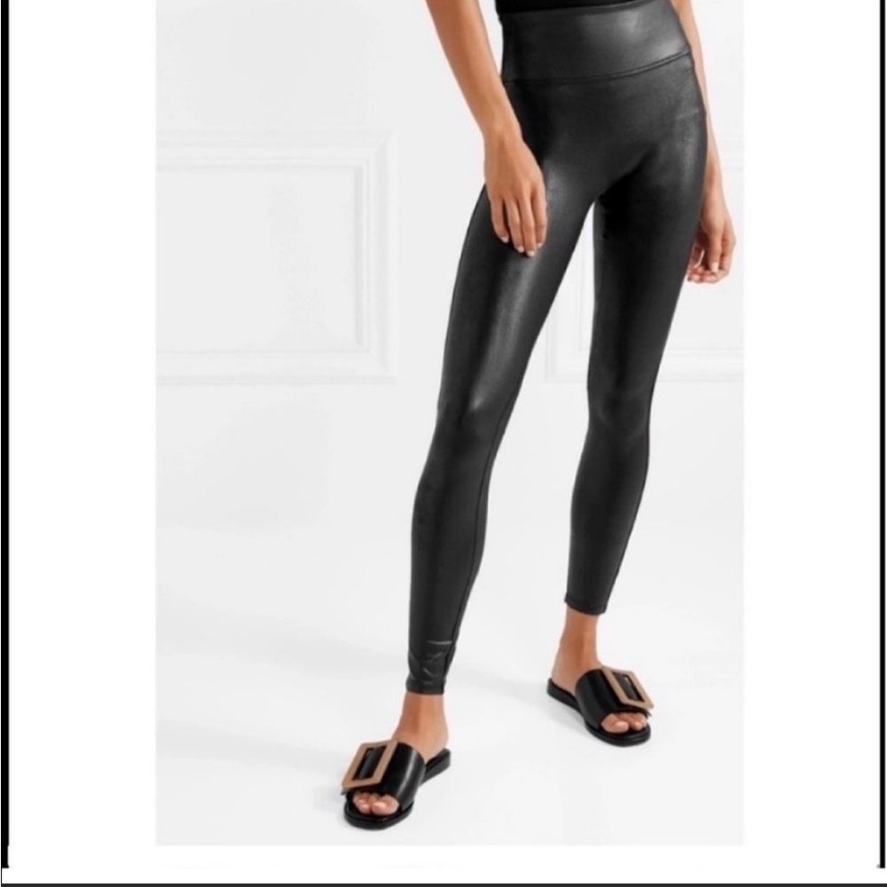 Spanx faux leather leggings Large L